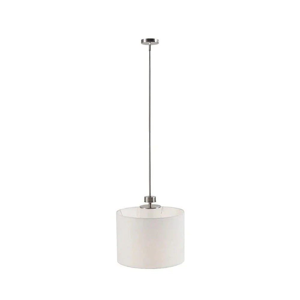 Pendant Light Cotton Shade Drum Pendant Lamp For Living Room Compact Media 7