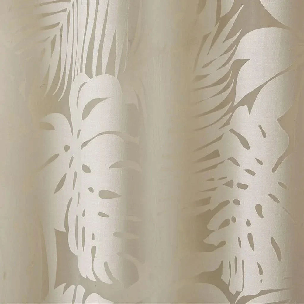 Palm Leaf Curtain Window Panel Polyester Burnout 50x84 Soft Design Media 11