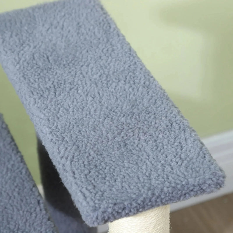 Cat Stairs Carpeted Four Level Steps For High Beds & Sofas Gray Pet Safe