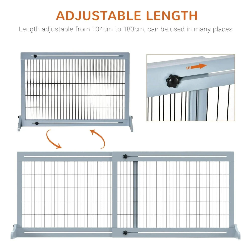 Pet Gate Wood Extra Wide For Doorways Hallways Home Use Barrier Gate Media 4