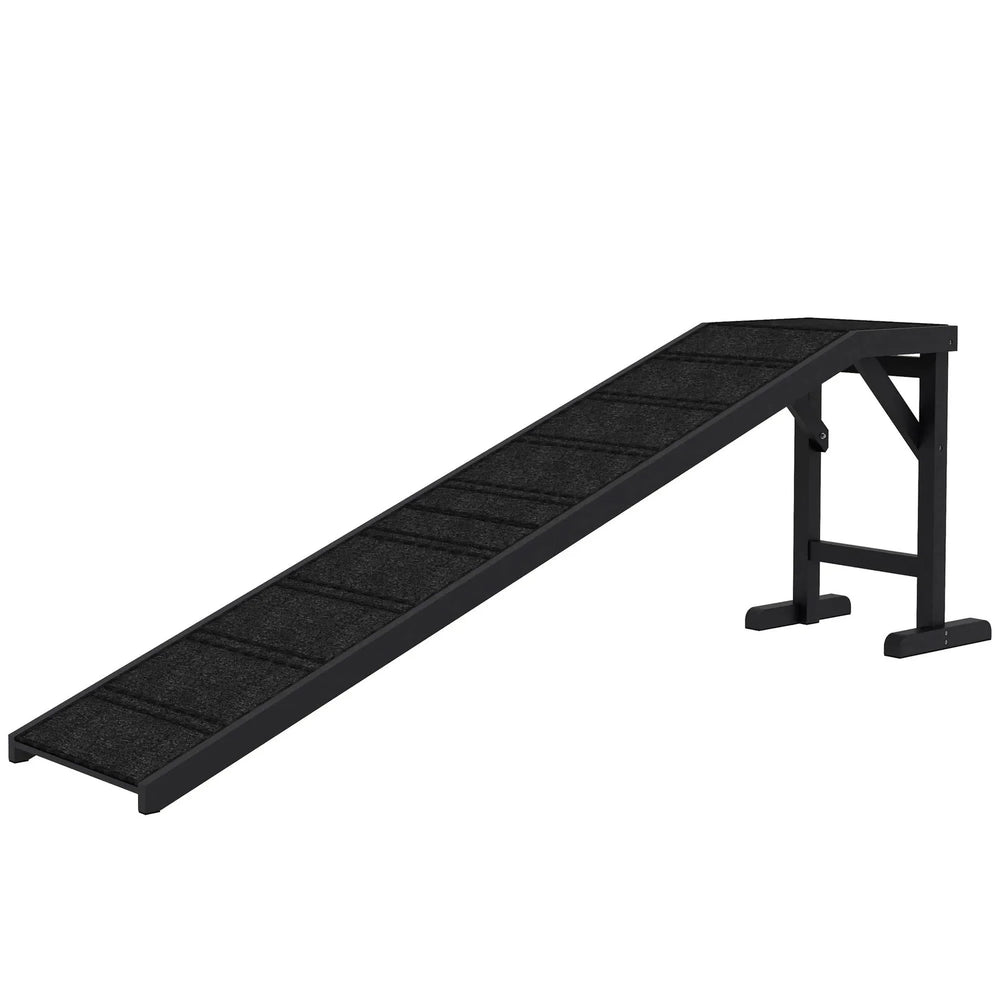 Dog Ramp For Bed Pine Wood Non Slip Carpet Sturdy Low Slope Design Media 6