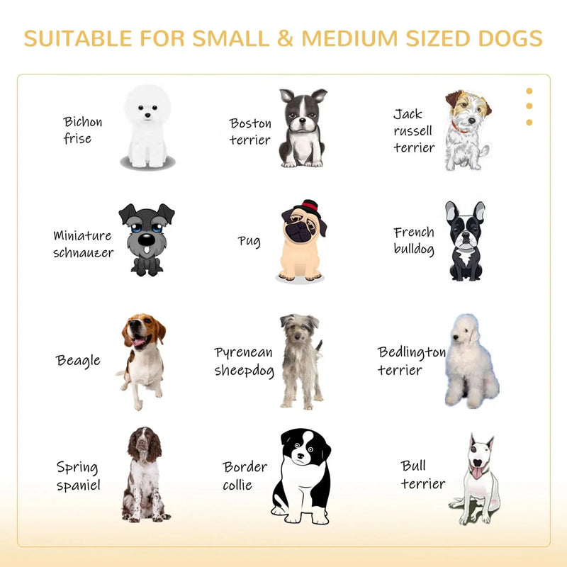 Dog Crate End Table Wooden Removable Door Panel Foam Cushion Small & Medium Dogs