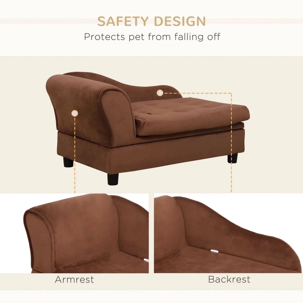 Small Dog Bed Polyester With Hidden Storage & Thick Foam Cushion Cozy Media 4