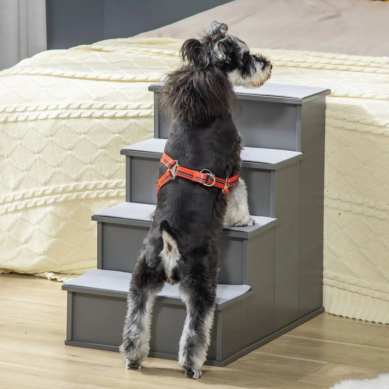 Pet Stairs Cushioned Removable Cover For Small Pets Up To 22 Lbs Capacity