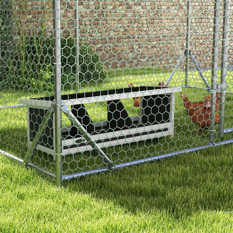 Chicken Nesting Box Wood Outdoor 3 Hole Laying Egg Box Asphalt Roof