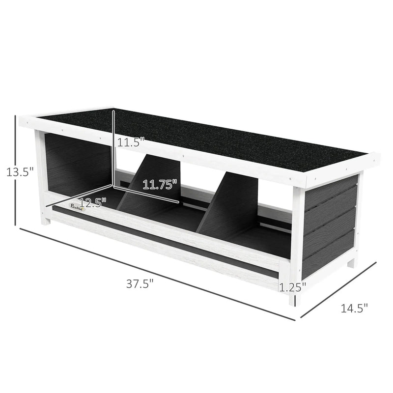 Chicken Nesting Box Wood Outdoor 3 Hole Laying Egg Box Asphalt Roof