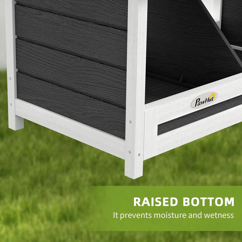 Chicken Nesting Box Wood Outdoor 3 Hole Laying Egg Box Asphalt Roof