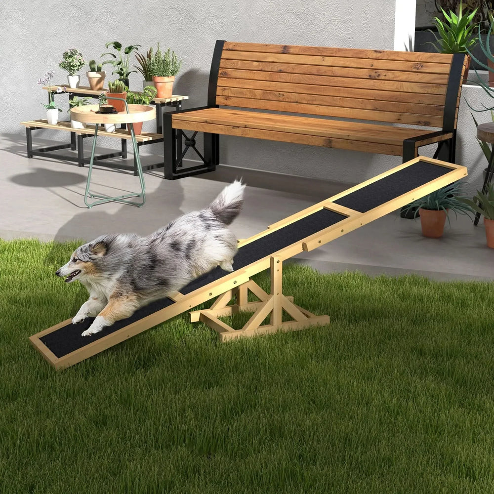 Dog Agility Seesaw Wooden Training Platform For Home & Indoor Play Media 8