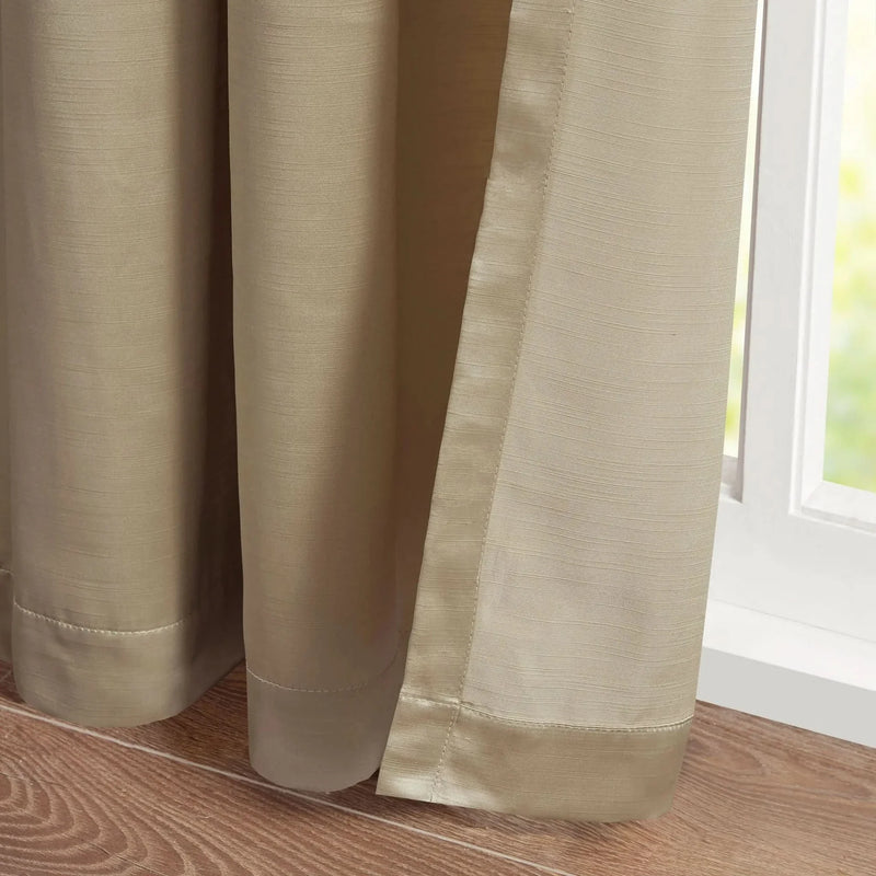 Pleat Curtain Panel Polyester Champagne With Tieback 52x84 Single