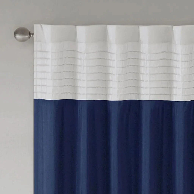 Curtain Panel Cotton Pintuck Window Curtain For Living Room Decor