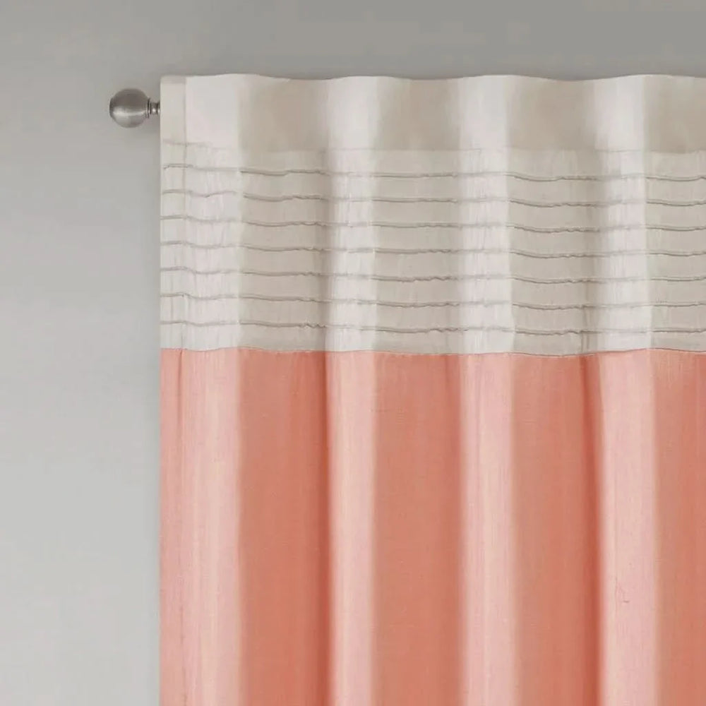 Silk Curtain Panel Pintuck Orange Multi Window Panel Single Panel Media 10