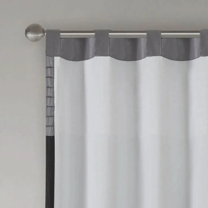 Curtain Panel Polyester Pintuck Back Tab Window Curtain 84 Inch Long