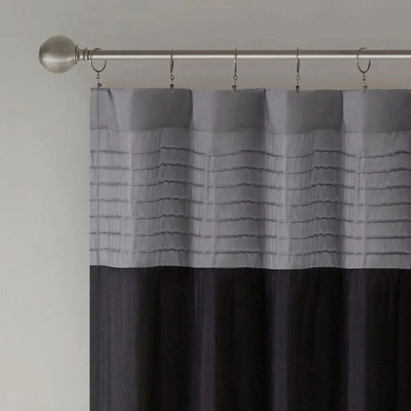 Curtain Panel Polyester Pintuck Back Tab Window Curtain 84 Inch Long