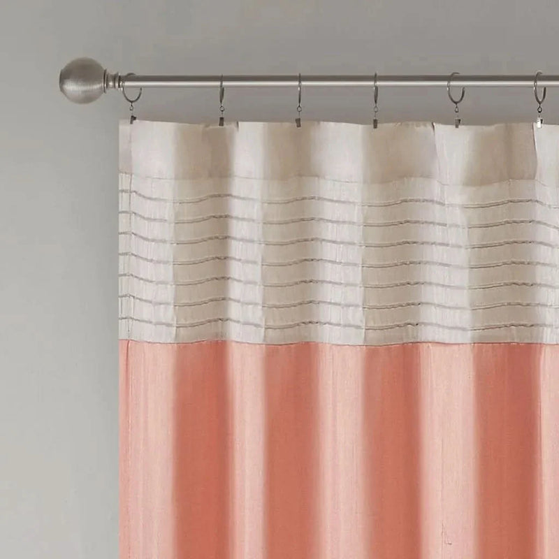 Silk Curtain Panel Pintuck Orange Multi Window Panel Single Panel