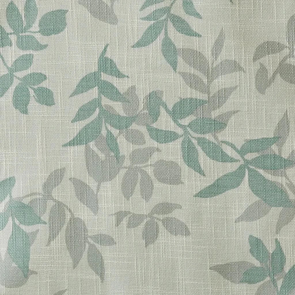 Printed Botanical Curtain Panel Aqua Blue Floral Polyester Blackout Media 7