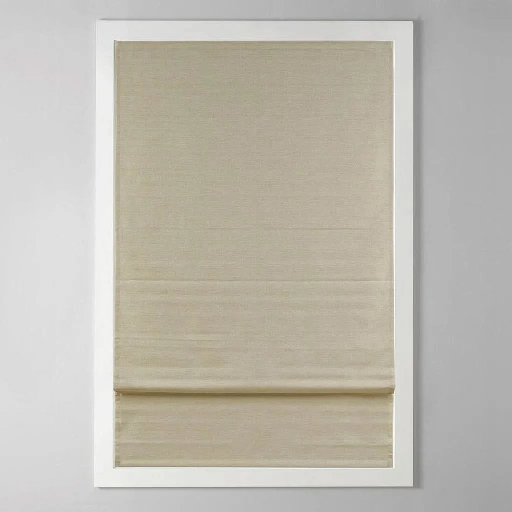 Room Darkening Cordless Roman Shade Polyester Faux Silk Texture Modern Media 8