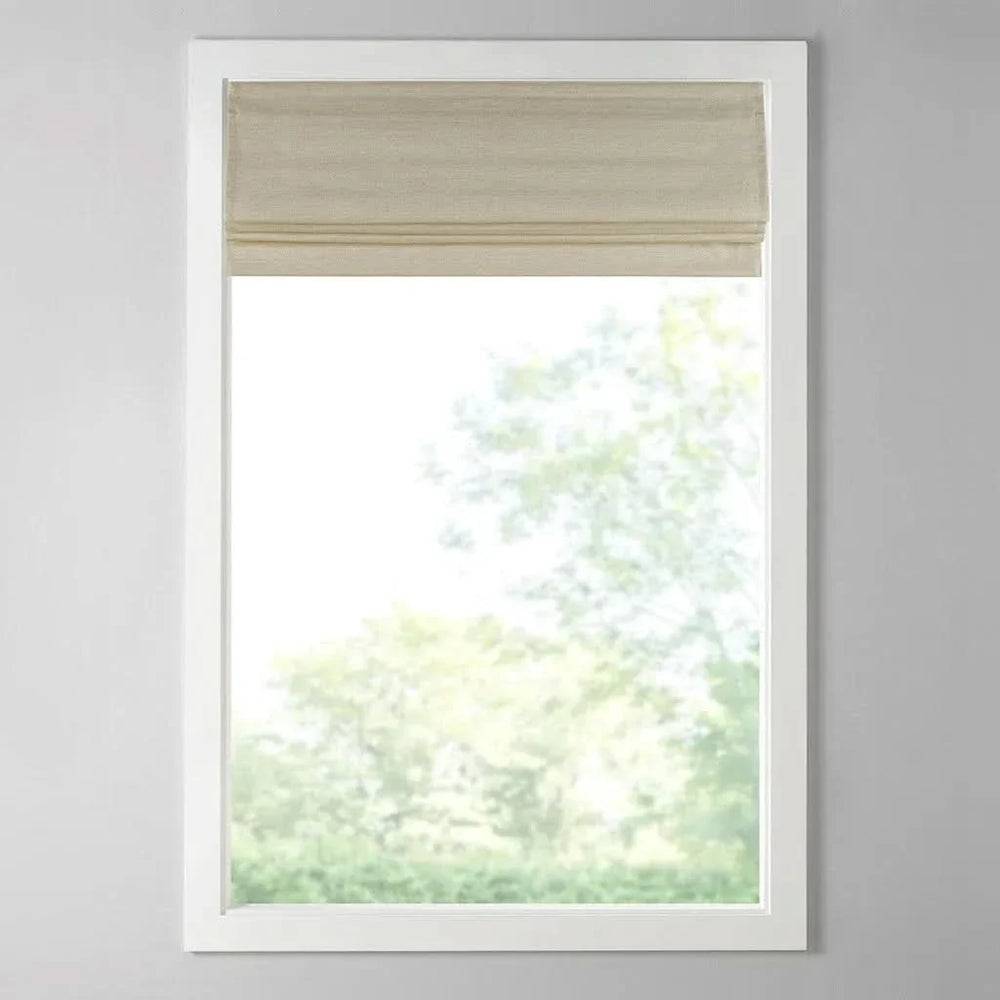 Room Darkening Cordless Roman Shade Polyester Faux Silk Texture Modern Media 16