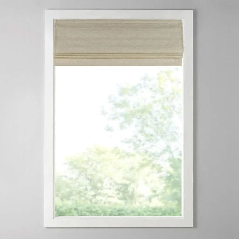 Room Darkening Cordless Roman Shade Polyester Faux Silk Texture Modern
