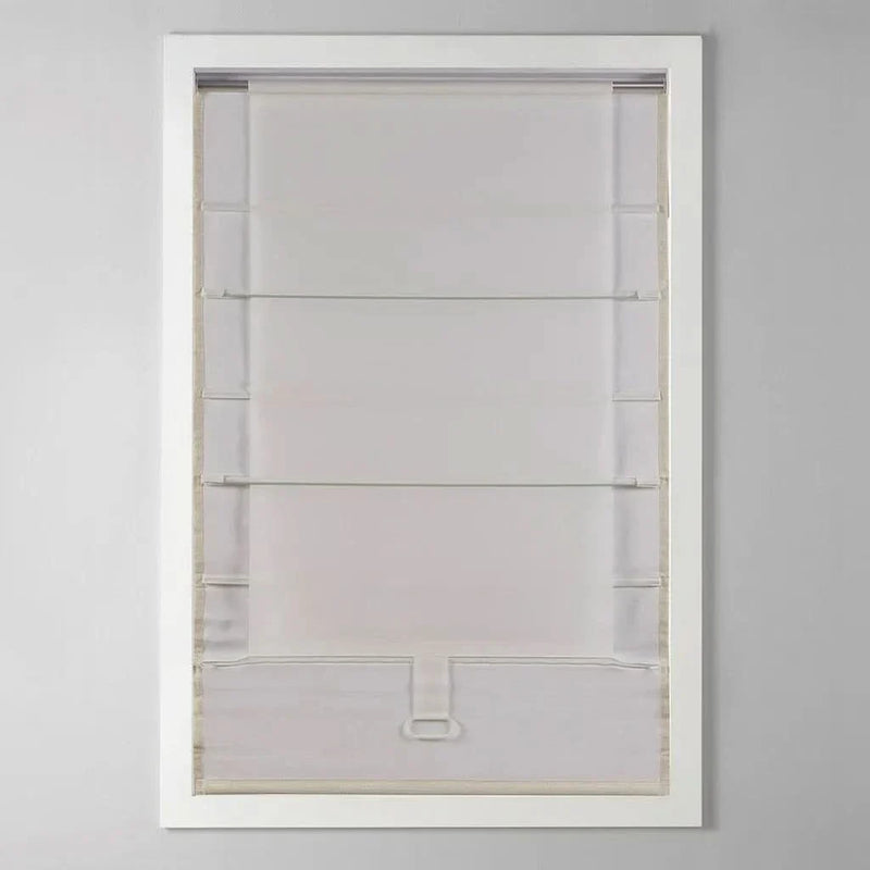 Room Darkening Cordless Roman Shade Polyester Faux Silk Texture Modern
