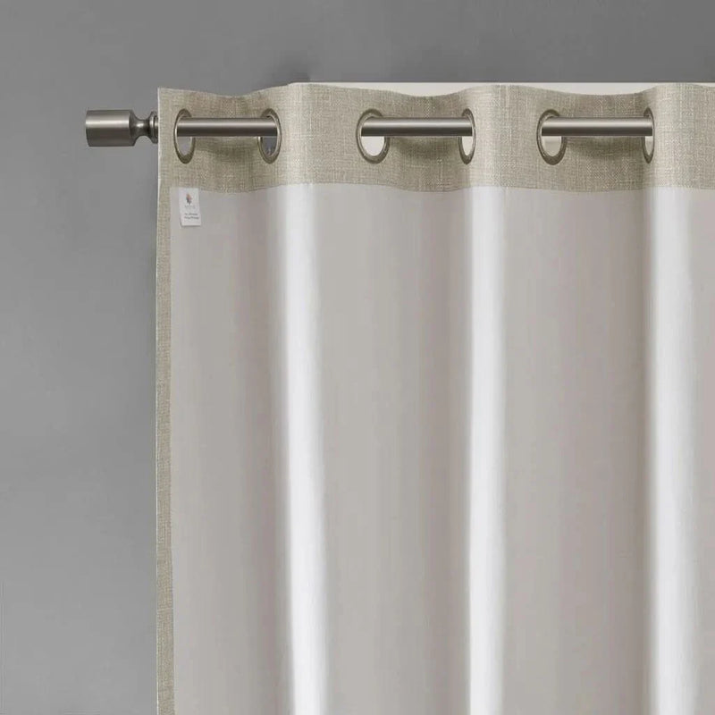 Blackout Curtain Panel Polyester Grommet Top 84 Inch Length Light Blocking