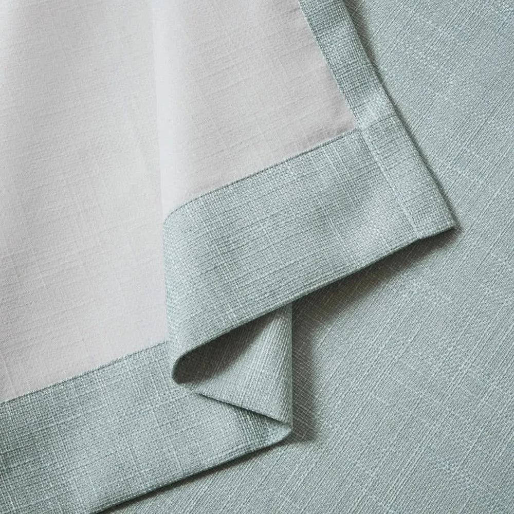 Blackout Curtain Panel Polyester Grommet Top Heathered Dusty Seafoam Media 9