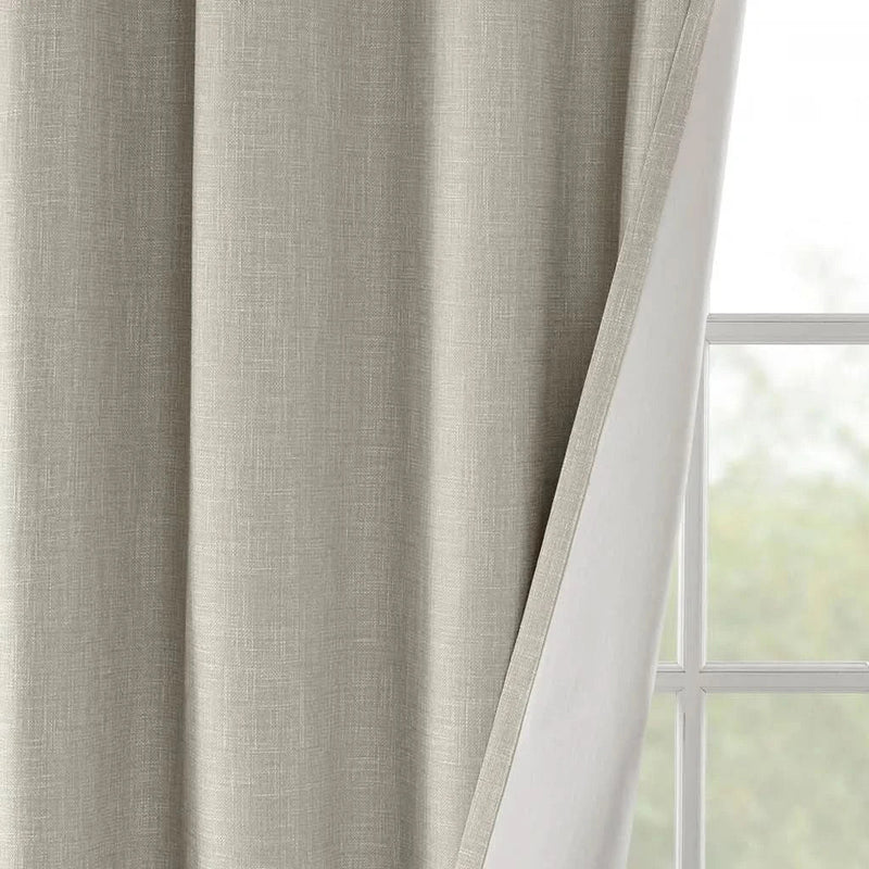 Blackout Curtain Panel Polyester Grommet Top 84 Inch Length Light Blocking