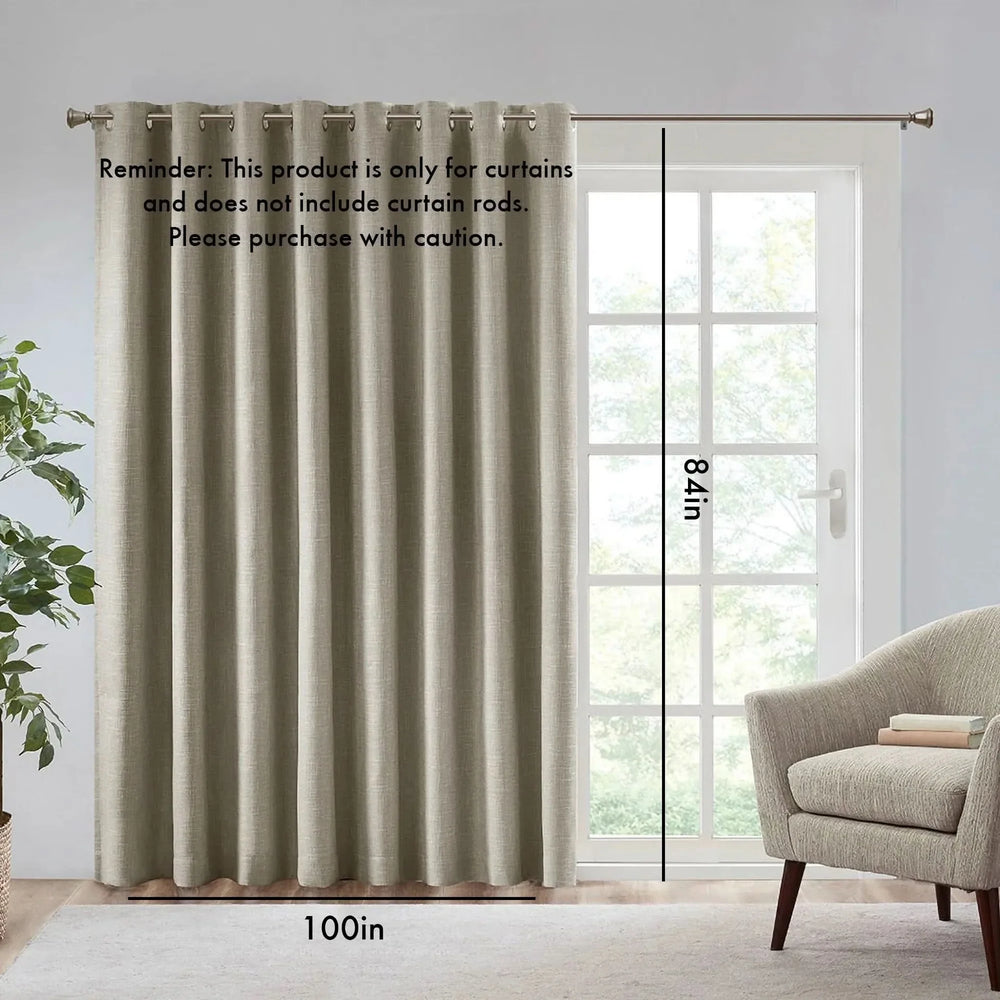 Blackout Window Panel Polyester Room Darkening 100 Inch Wide 84 Inch Long Media 2