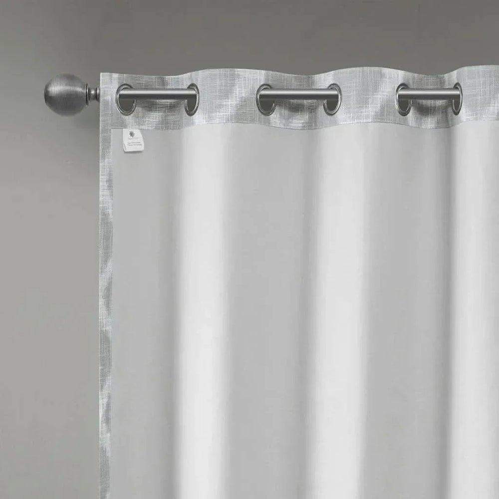 Grey Ikat Blackout Curtain Polyester Room Darkening Panel For Living Room Media 6