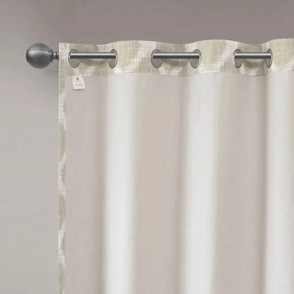 Ikat Curtain Panel Blackout Polyester Taupe Room Darkening 95x50 Inches Media 9