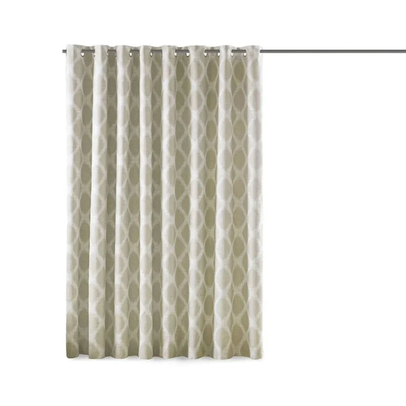 Ikat Blackout Curtain Polyester Patio Window Panel Multicolor Textured