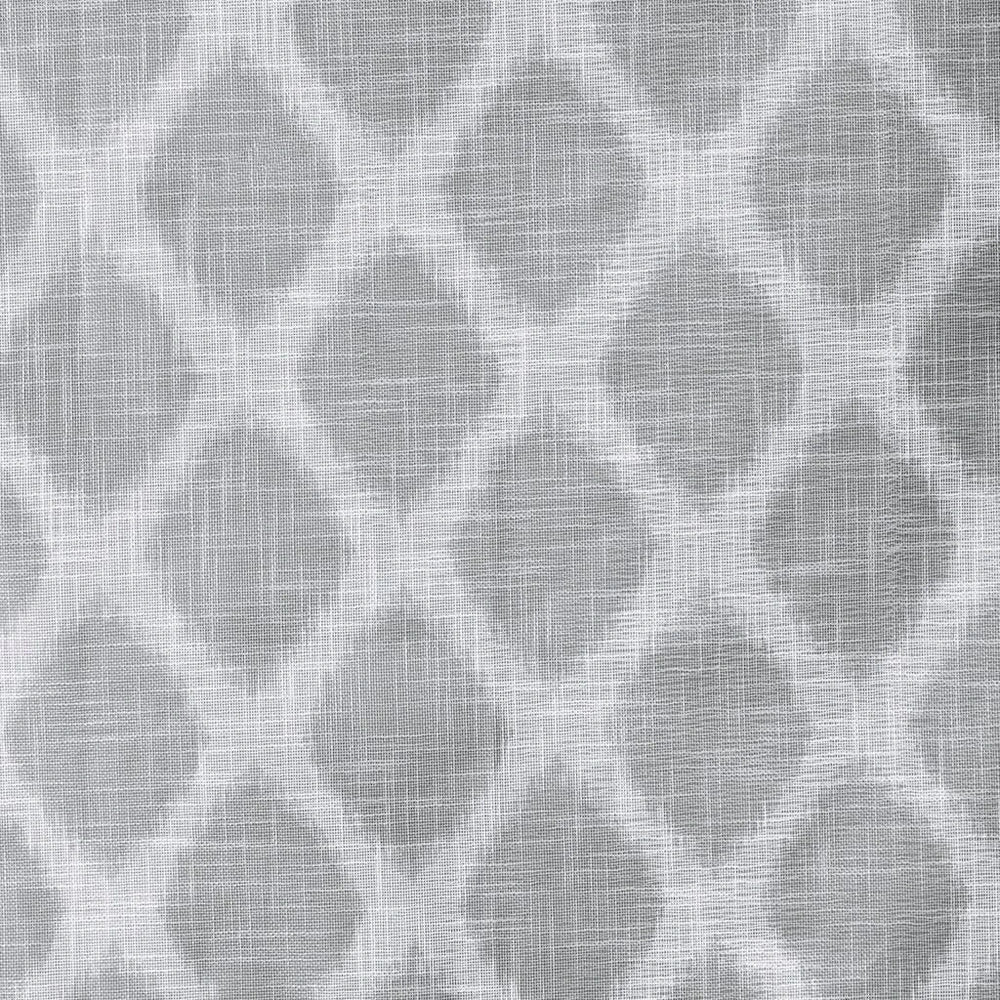 Blackout Patio Curtain Polyester Ikat Print Grey Panel For Windows Media 9
