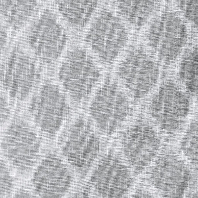 Blackout Patio Curtain Polyester Ikat Print Grey Panel For Windows