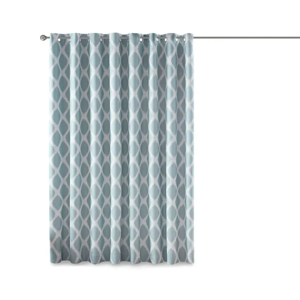 Printed Ikat Blackout Curtain Polyester For Patio Doors One Panel Media 8