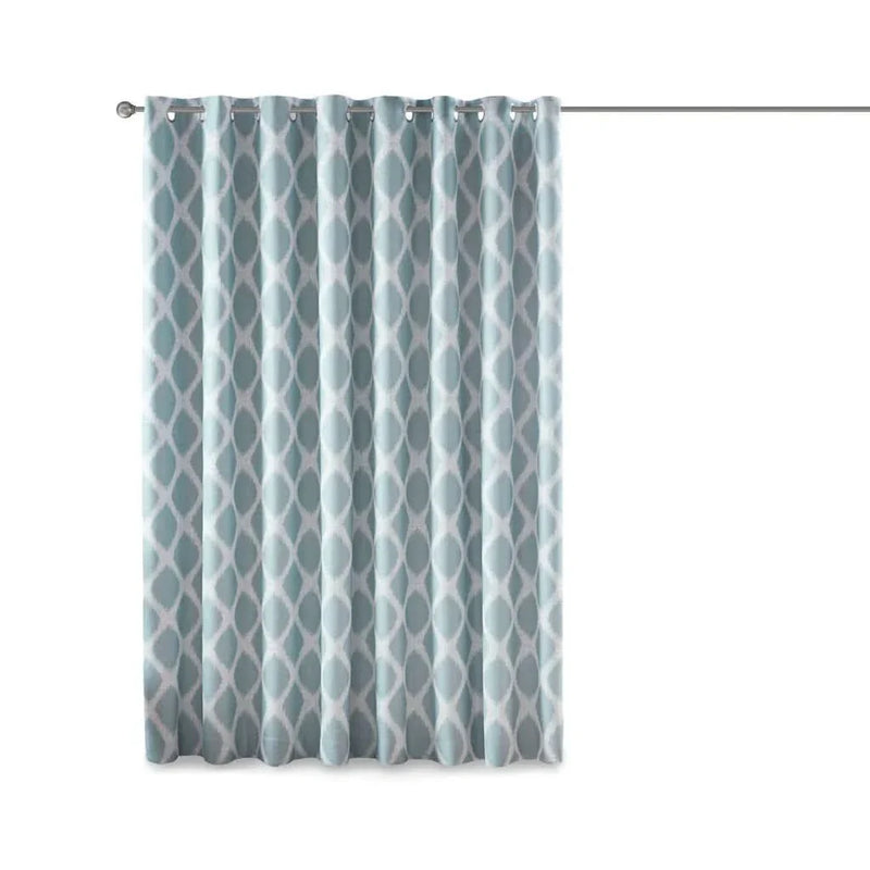 Printed Ikat Blackout Curtain Polyester For Patio Doors One Panel