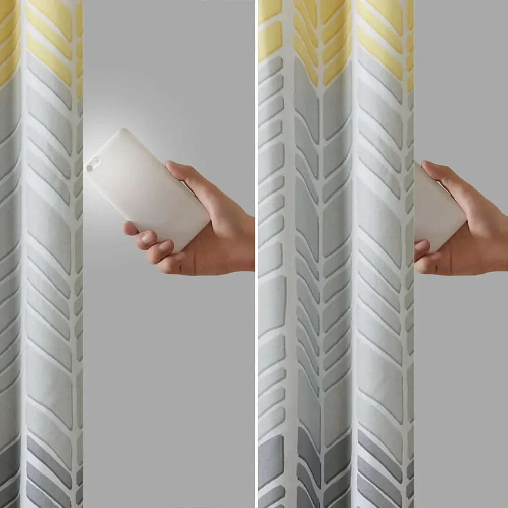 Total Blackout Curtain Panel 84 Inch Length Polyester Chevron Print Media 3