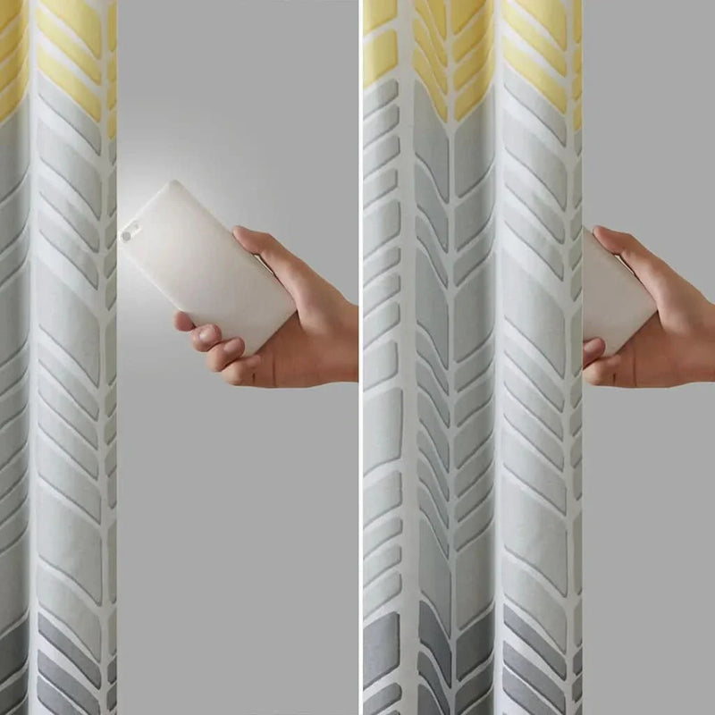 Total Blackout Curtain Panel 84 Inch Length Polyester Chevron Print