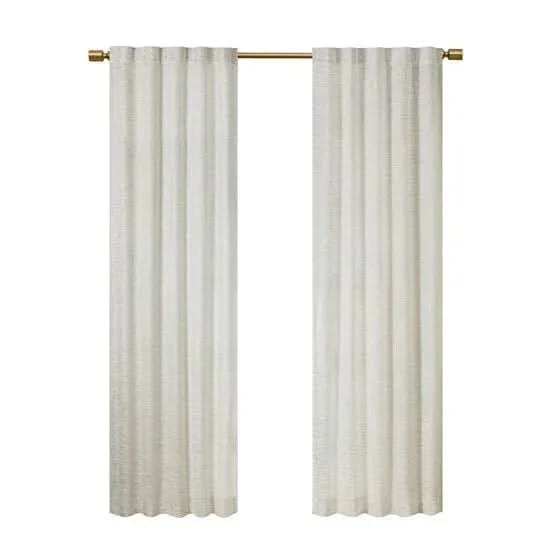 Room Darkening Curtains Polyester Velvet Metallic Window Panel Pair Media 2