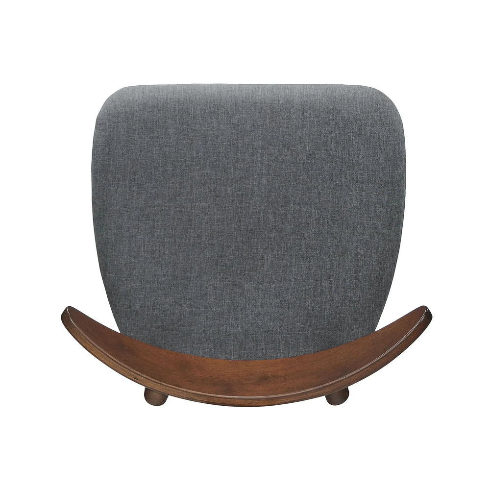 Dining Chairs Rubber Wood Plush Cushions Walnut Charcoal Mid Century Modern Media 18