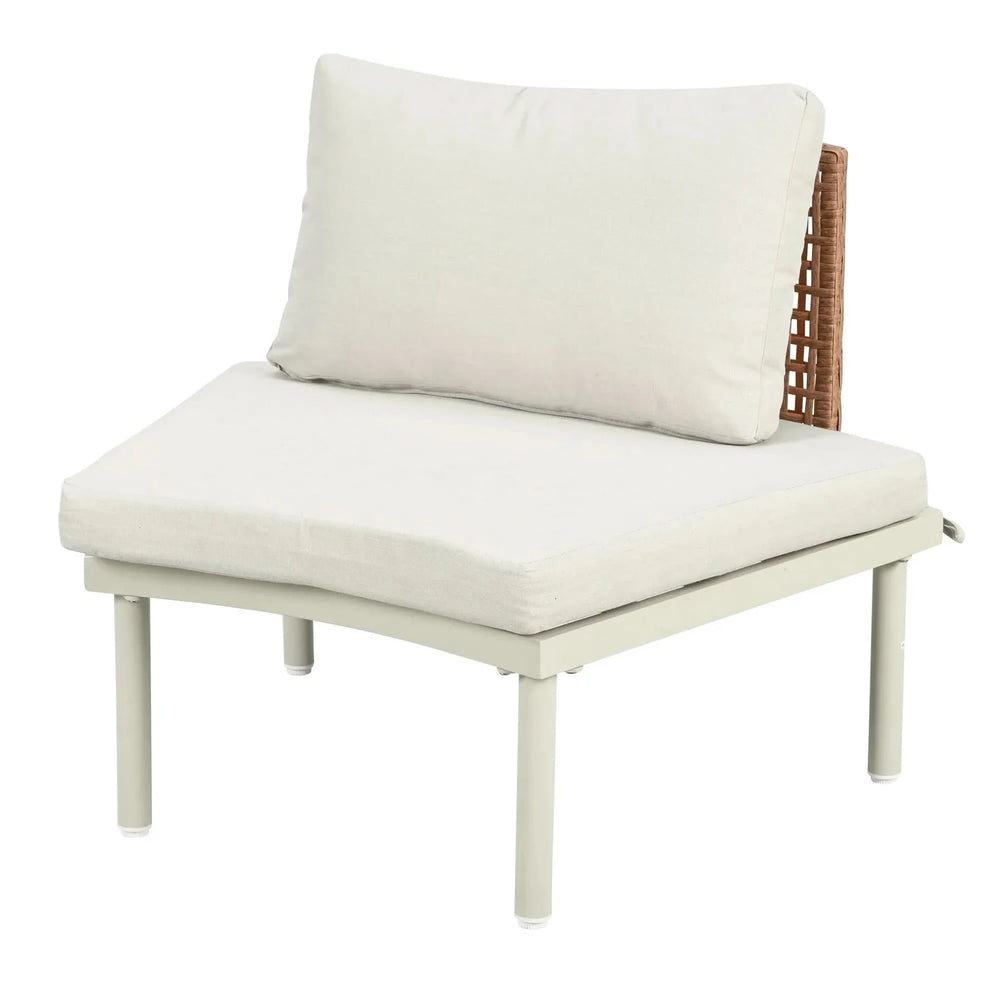 Outdoor Sectional Sofa Aluminum Rattan Waterproof Cushions Weatherproof Media 14