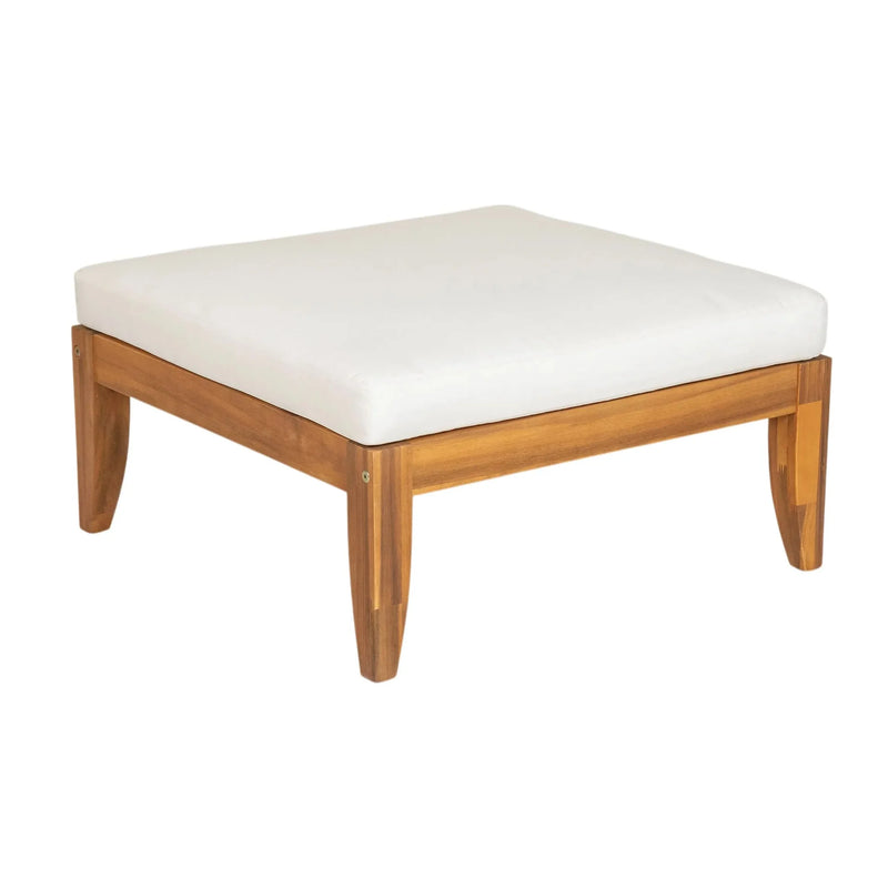 Acacia Wood Outdoor Sectional 6 Piece Convertible Casual Daybed Set