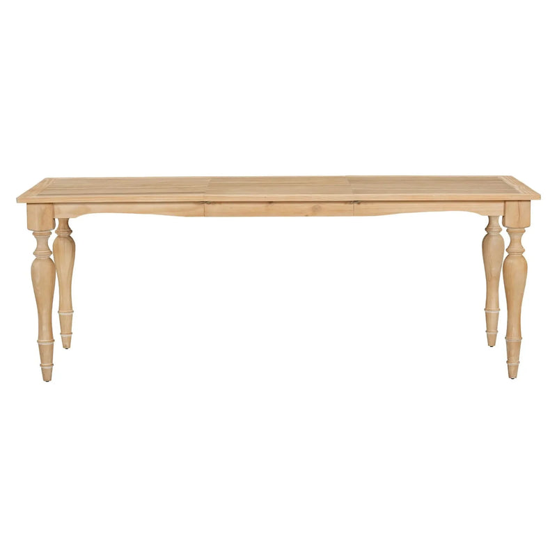 Dining Table Rubber Wood With Removable Leaf Extendable For 8 Seats