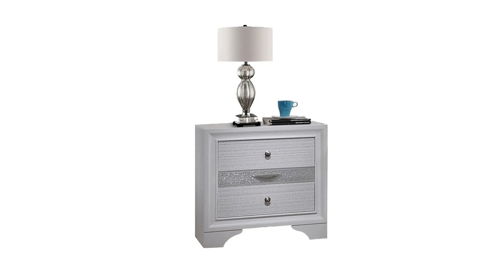 Bedroom Set Wood Storage 4 Piece Traditional White Finish Includes Mirror Media 13