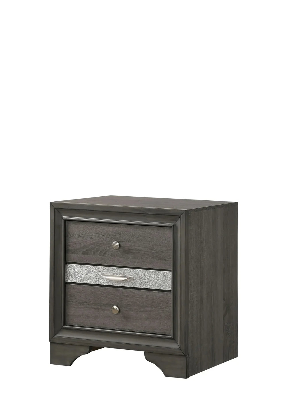 Bedroom Set Solid Wood Gray Full Size 5 Piece Storage Traditional Media 15