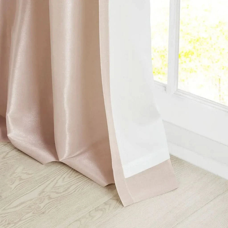 Window Curtain Panel Blush Polyester Twist Tab Lined 50x108 Inches