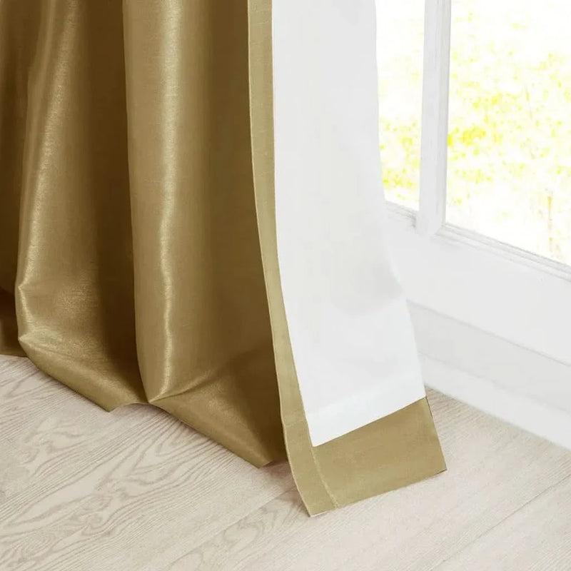 Window Curtain Panel Polyester Bronze 50x108 Inches Twist Tab Decorative