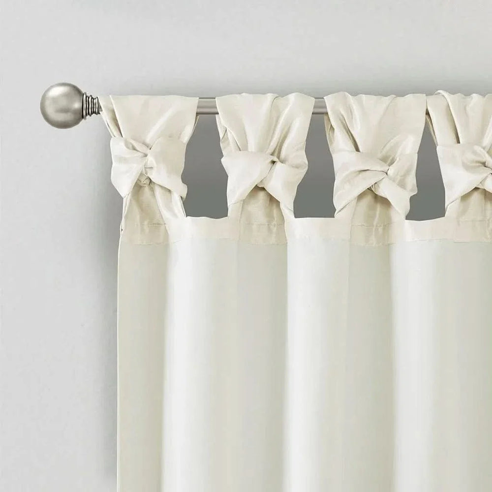 Window Curtain Polyester Twist Tab Panel For Living Room Decor Ideas Media 15
