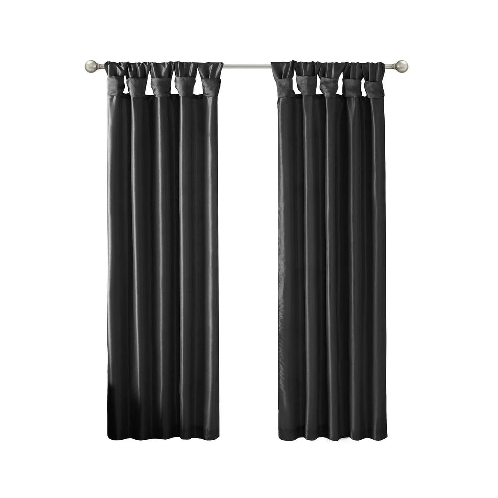 Blackout Curtains Polyester Twist Tab Room Darkening 50x95 Panels Media 11
