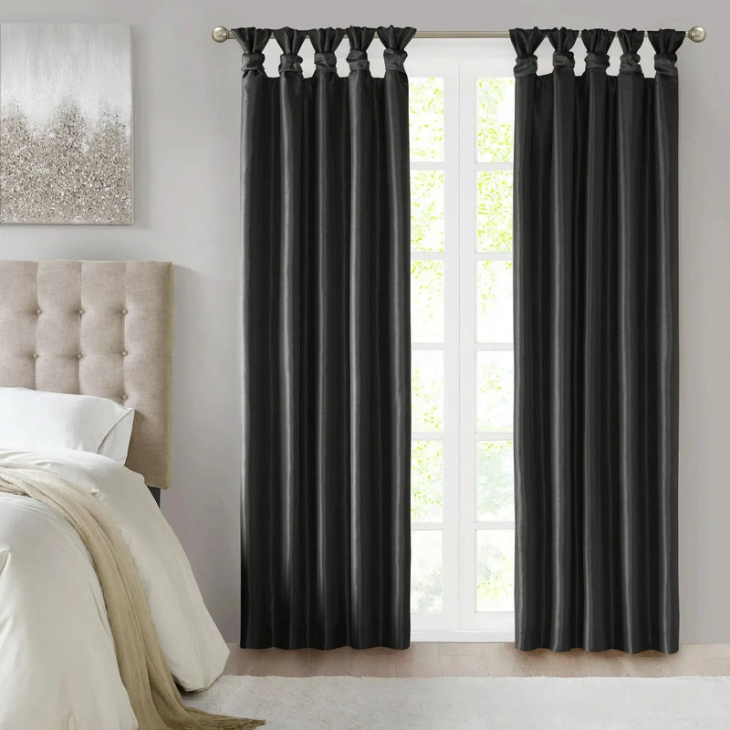 Blackout Curtains Polyester Twist Tab Room Darkening 50x95 Panels
