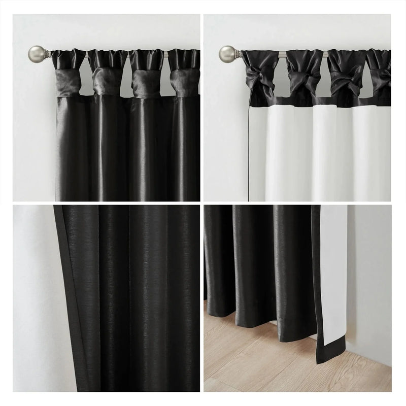 Blackout Curtains Polyester Twist Tab Room Darkening 50x95 Panels