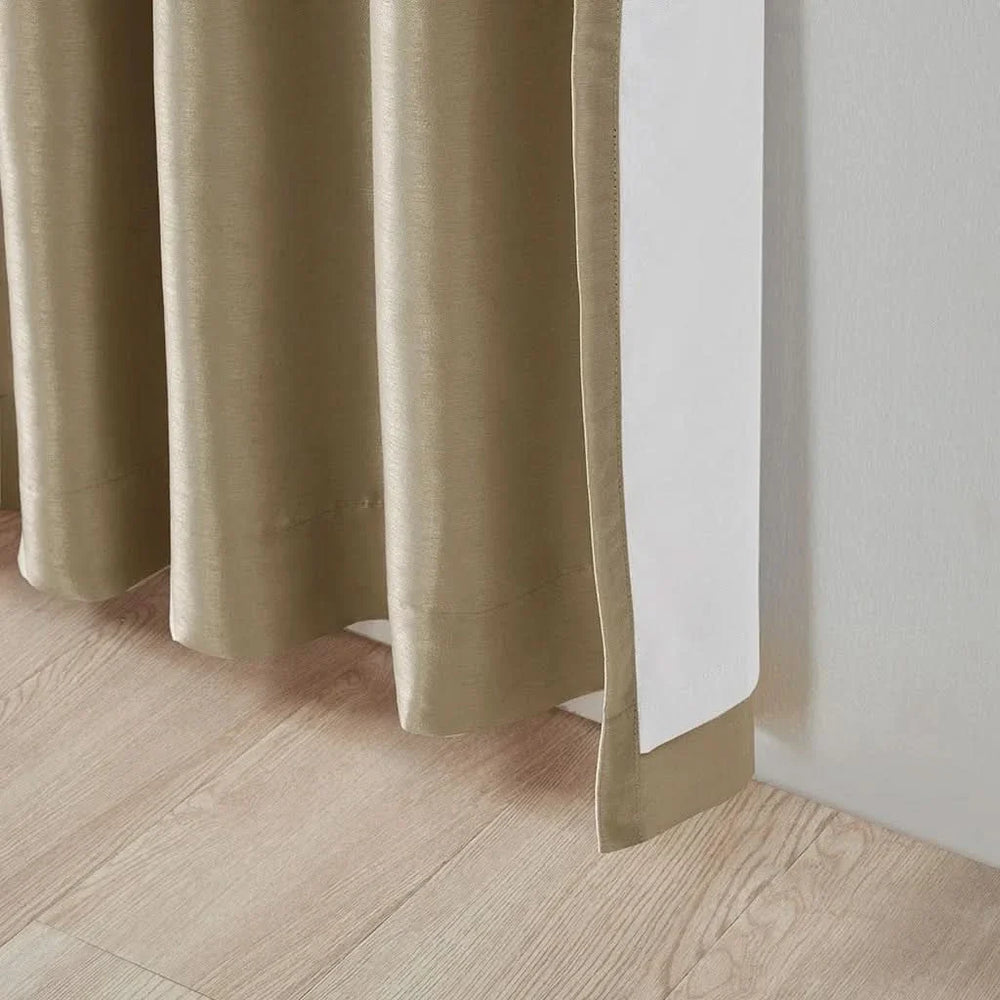 Blackout Window Curtain Polyester Twist Tab Bronze 50x95 Inches Panel Media 6